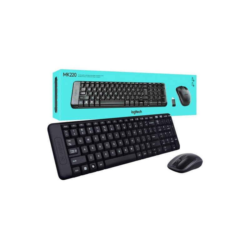 TECLADO+RATON LOGITECH MK220 CORDLESS USB