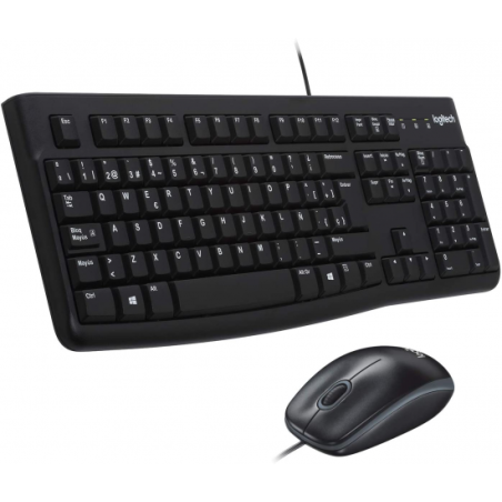 TECLADO+RATON LOGITECH MK120 CON CABLE USB