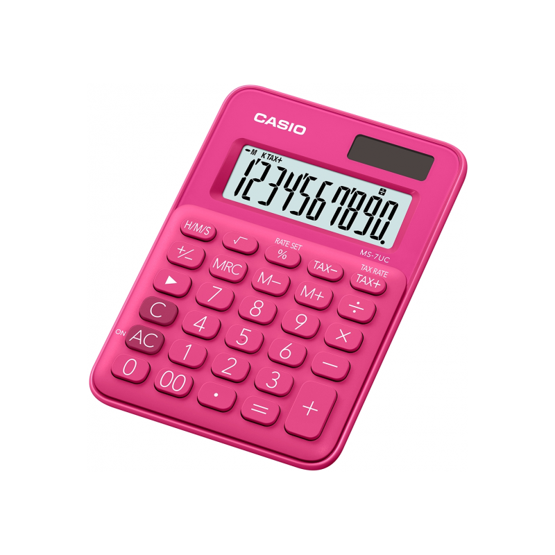 CALCULADORA CASIO MS-7UC-RD ROSA