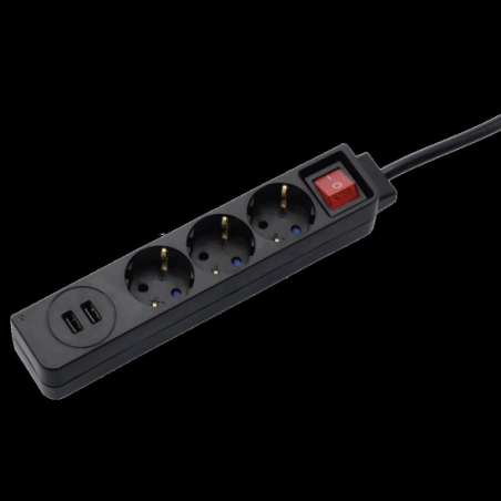 REGLETA HAMA 00137353 3 TOMAS USB 3.4A BLANCA