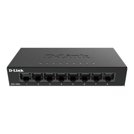 SWITCH D-LINK DGS-108GL METAL 8 PUERTOS GIGABIT