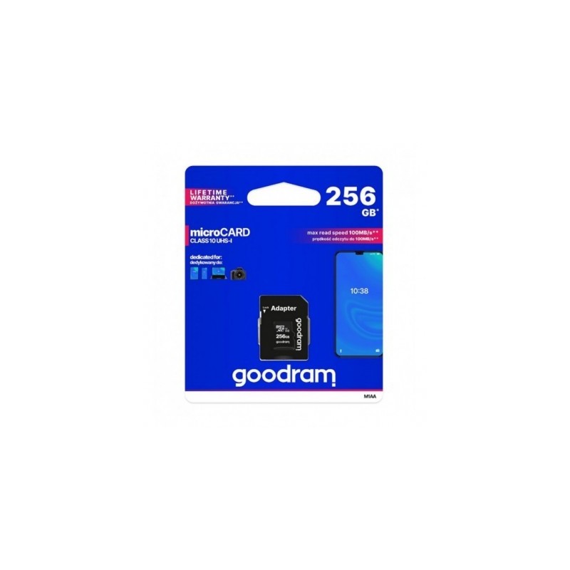 TARJ. MEM. GOODRAM MICRO SD 256GB ADAPTADOR