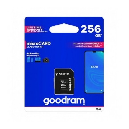 TARJ. MEM. GOODRAM MICRO SD 256GB ADAPTADOR