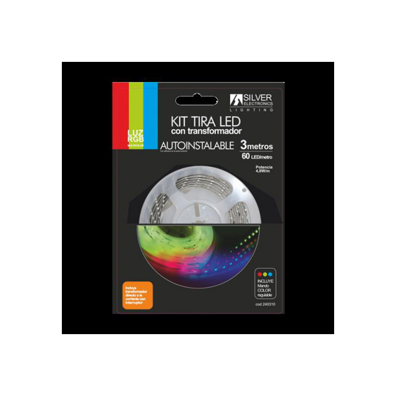 TIRA LED KIT SILVER ELECTRONICS 3000K 540LM 240310