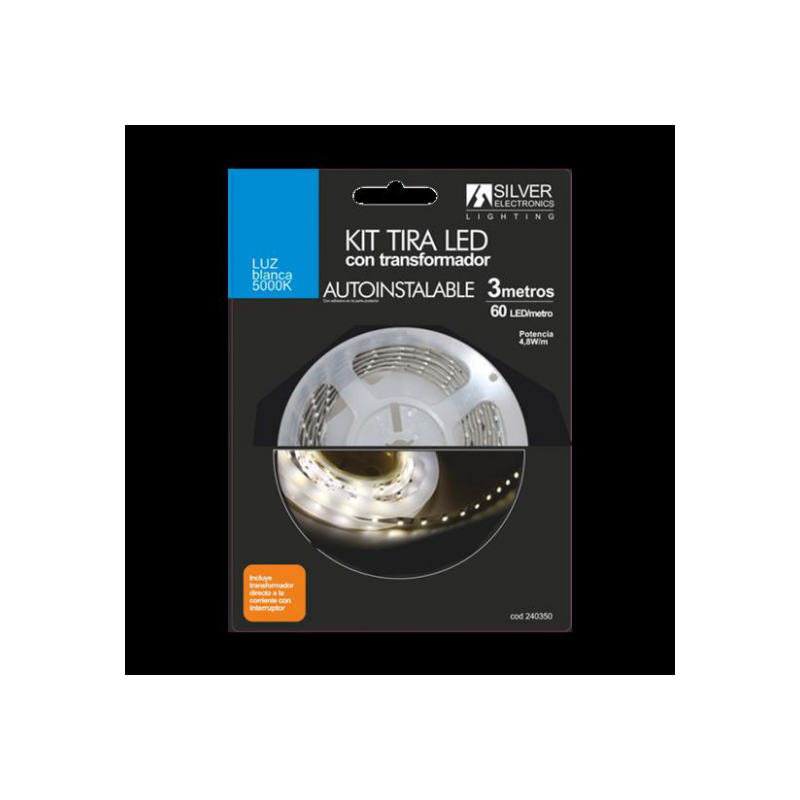 TIRA LED KIT SILVER ELECTRONICS 5000K 300LM 240350
