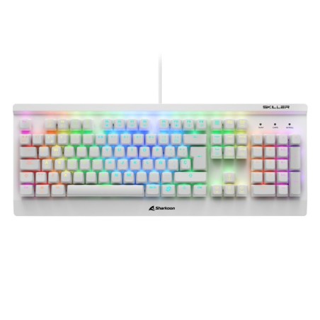 TECLADO SHARKOON SGK3 MECANICO RGB BLANCO GAMING