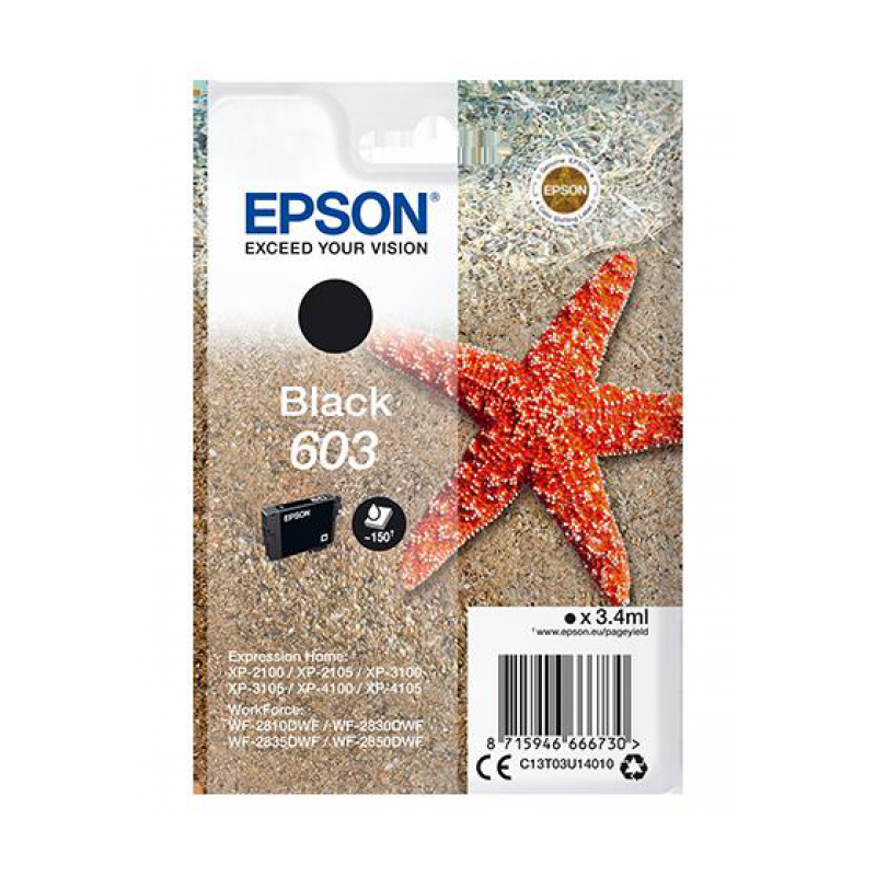 TINTA EPSON 603 NEGRO C13T03U14010