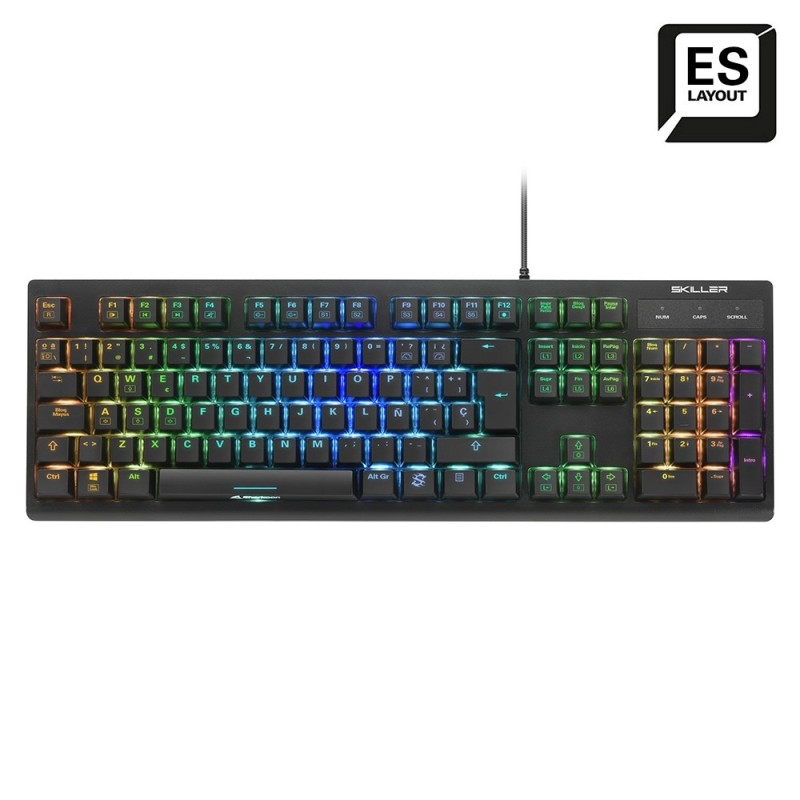 TECLADO SHARKOON SGK30 BLUE MECANICO RGB GAMING