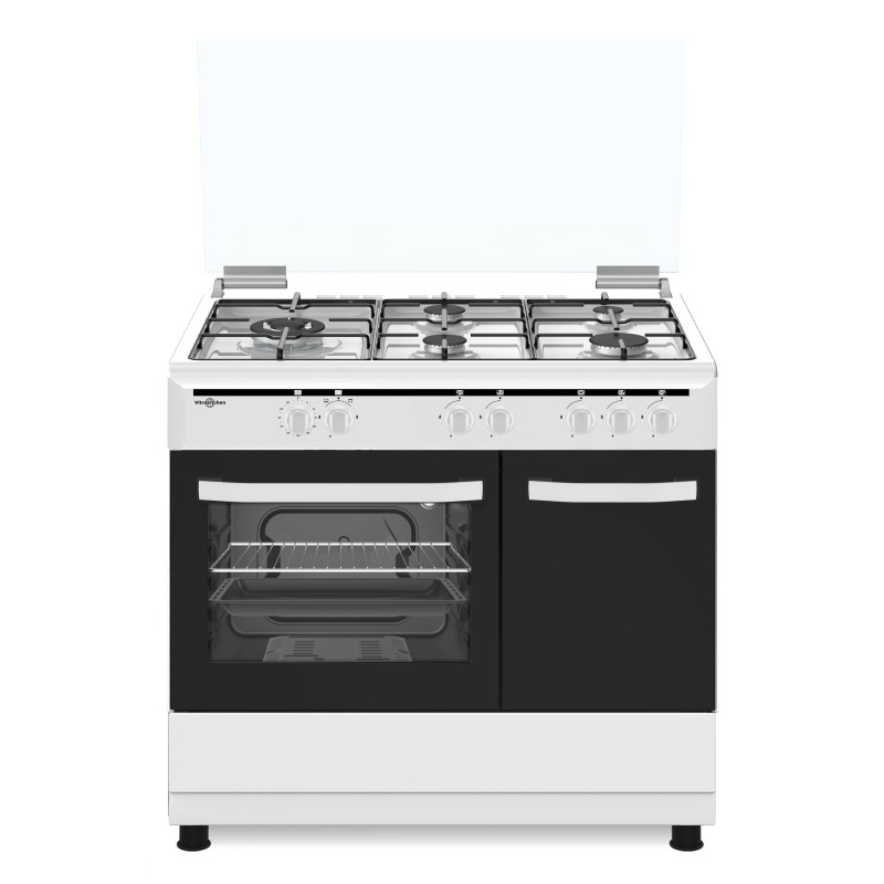 COCI. VITROKITCHEN CB961PBB 5F 90CM BCO BUTANO