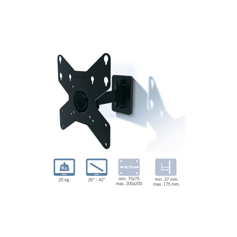 SOPORTE TV GISAN AX210 HASTA 42 1BRAZO ACERO
