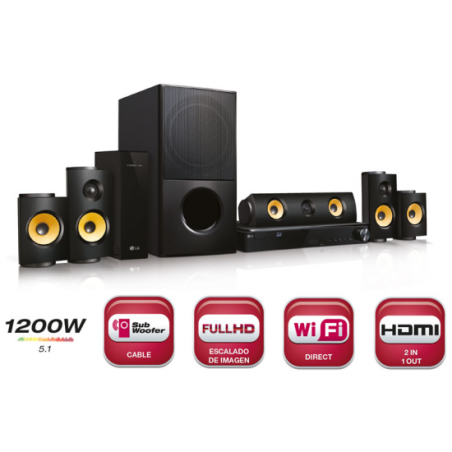 HOMECINEMA LG LHB725 4K 1200W 5.1 3D BLUR ARAMID W
