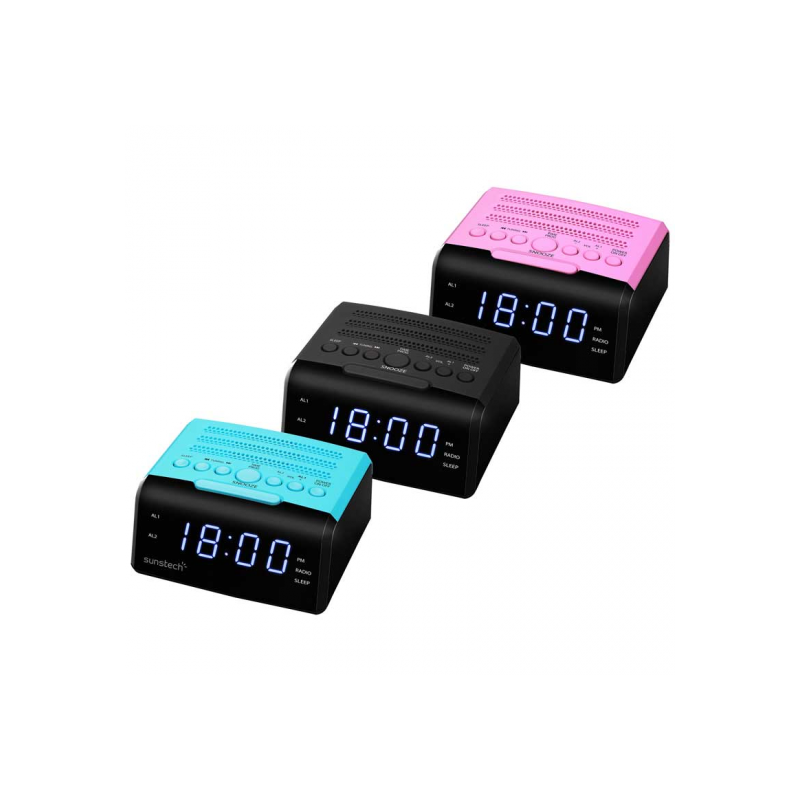 RAD/REL SUNSTECH FRD35BK BLACK  LED FM AURICULARES