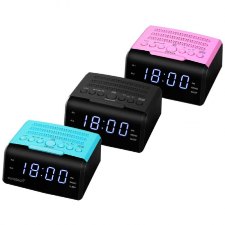 RAD/REL SUNSTECH FRD35BK BLACK  LED FM AURICULARES