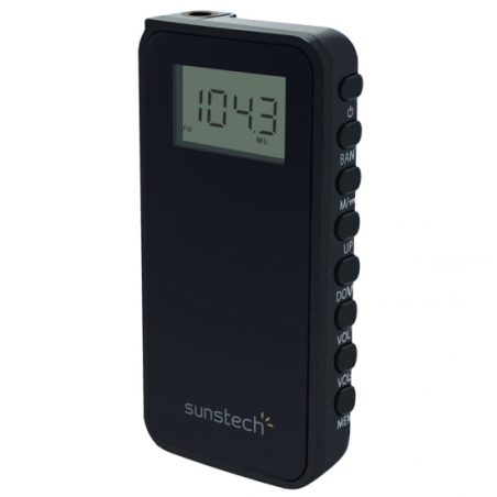 TRANSISTOR SUNSTECH RPD23 BLACK AM/FM