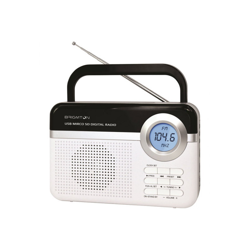 TRANSISTOR BRIGMTON BT-251B RED/PILAS USB BLANCO