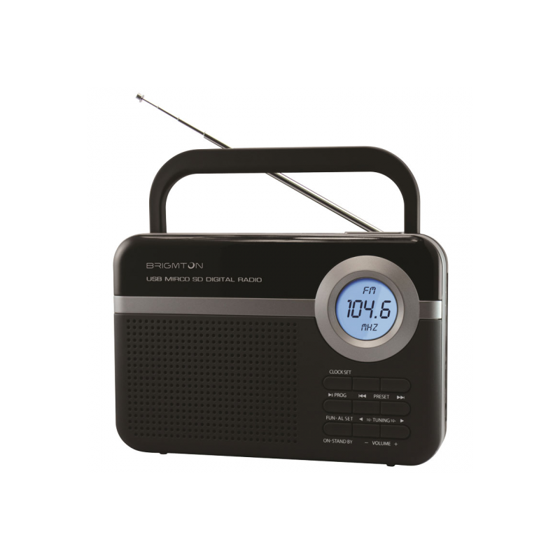 TRANSISTOR BRIGMTON BT-251N RED/PILAS USB NEGRO