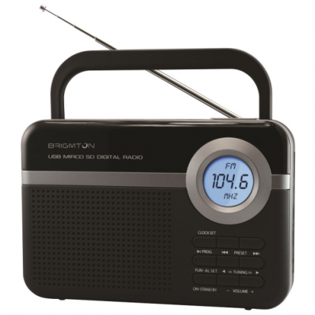 TRANSISTOR BRIGMTON BT-251N RED/PILAS USB NEGRO