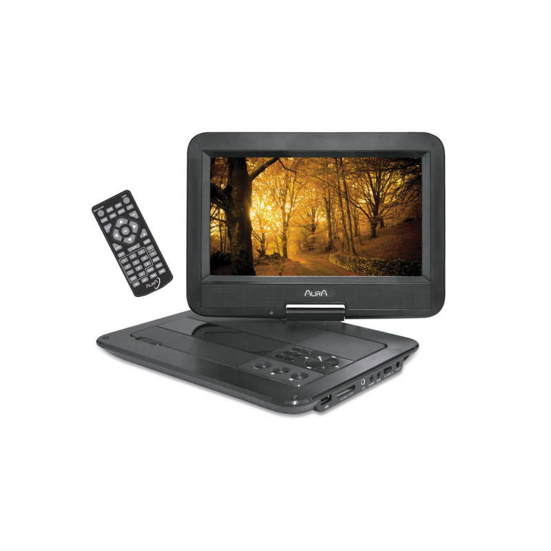 DVD PORTATIL AURA 10 DV-20 USB SD SOPORTE CABEZAL
