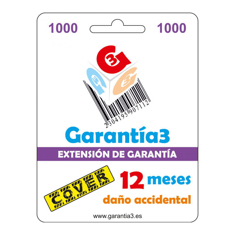 GARANTIA DAÑO ACCIDENTAL G3 G3CPDES1000 HAST 1000€
