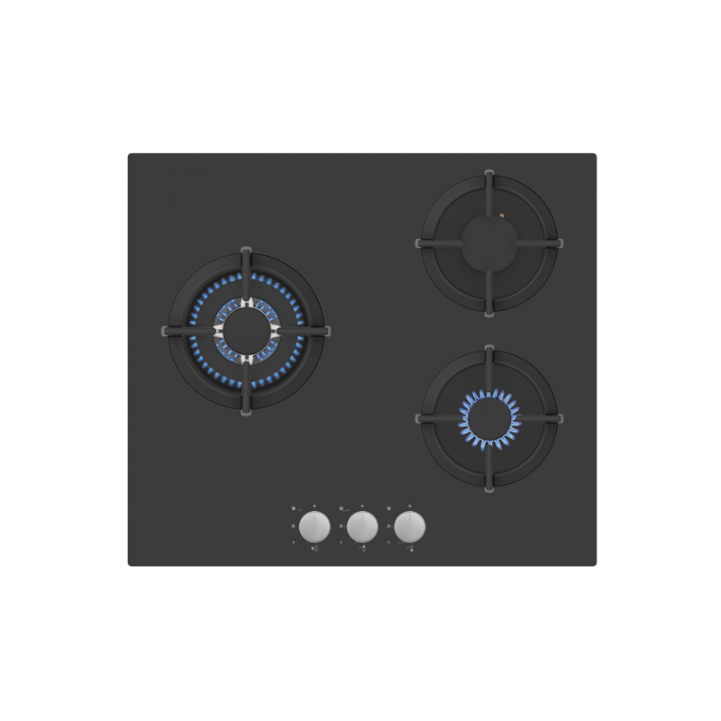 ENCIM. VITROKITCHEN CG65NB 3F CRISTAL NEGRO BUTANO