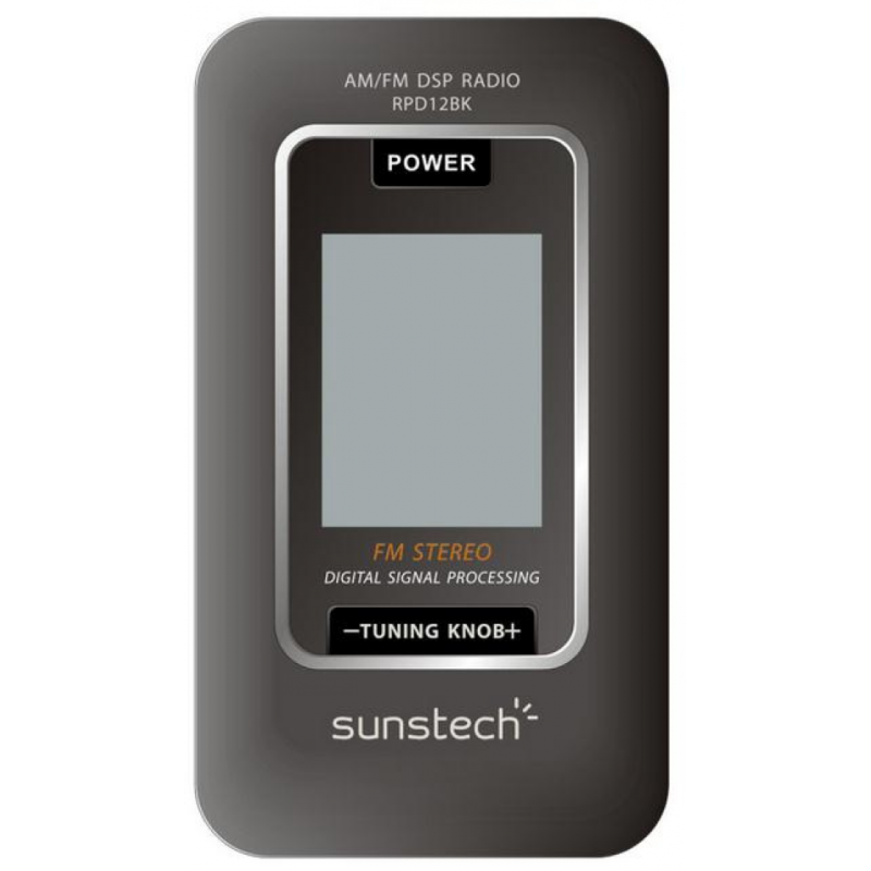 TRANSISTOR SUNSTECH RPD12BK BLACK AM/FM