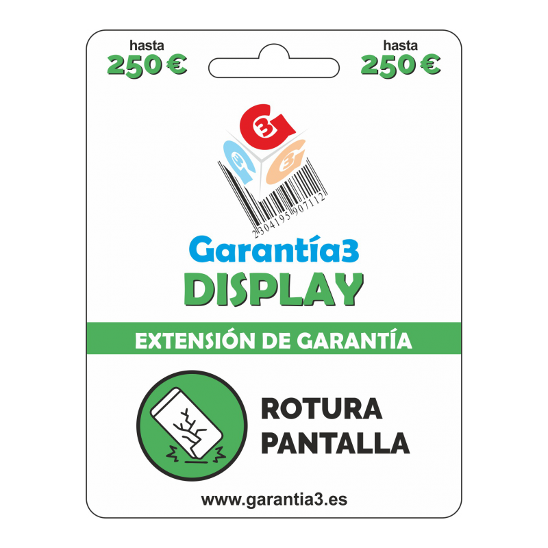 GARANTIA DISPLAY PANTALLAS G3 HASTA 250€