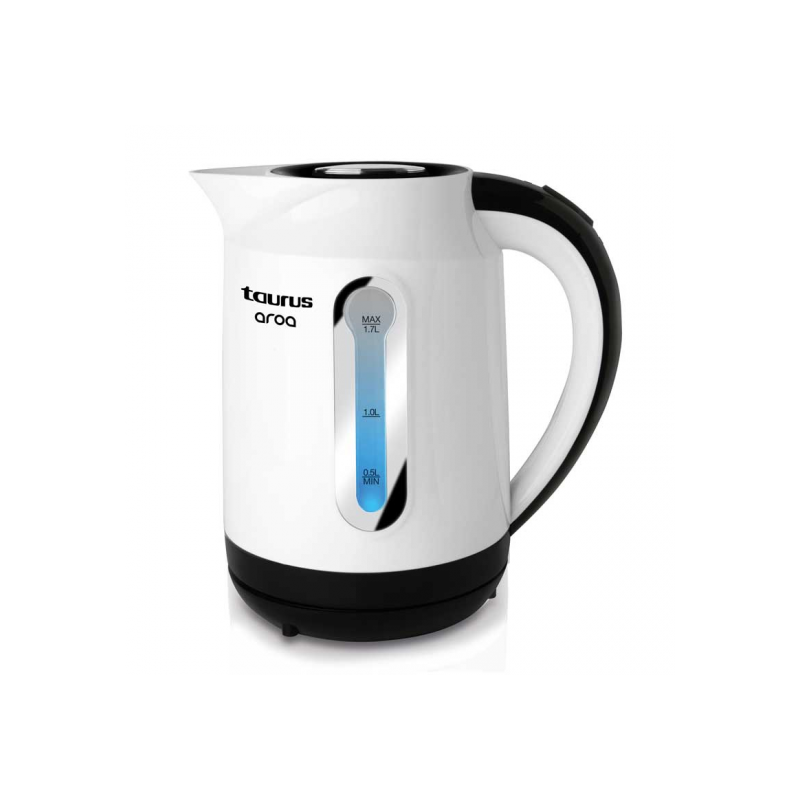 HERVIDOR TAURUS AROA 2200W 1,7L BCO/NGRO