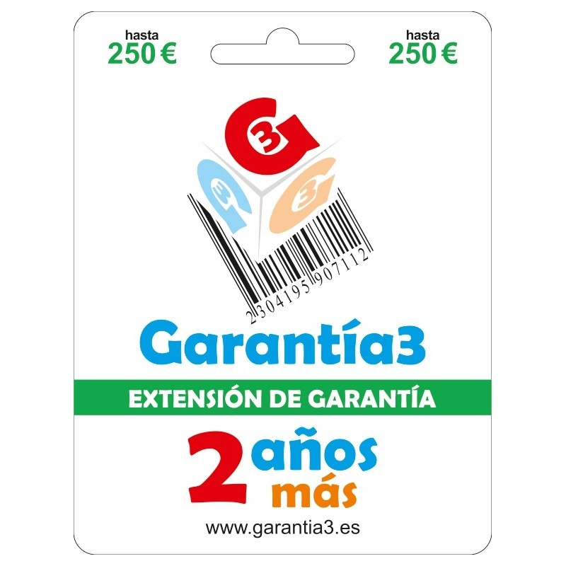 EXTENSION GARANTIA +2A G3PDES250 HASTA 250€