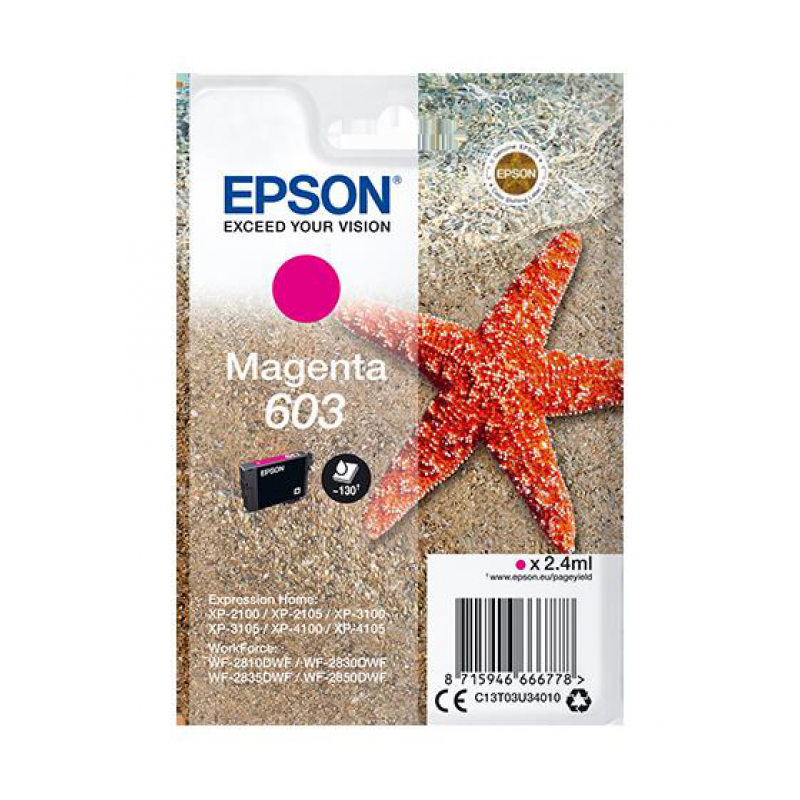 TINTA EPSON 603 MAGENTA C13T03U34010