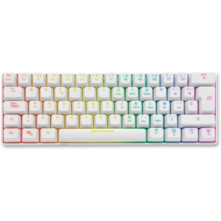 TECLADO PHOENIX MIRAGE RGB MECANICO GAMING BLANCO