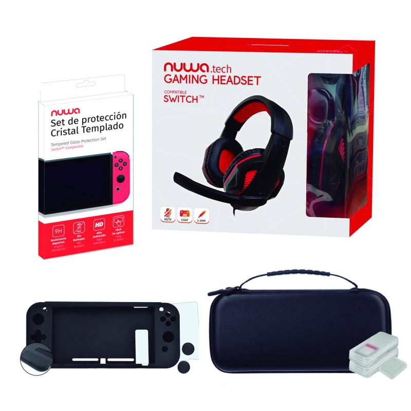 AURICULARES NUWA SWTICH+FUNDA+ROTECT+CRIST BLACK