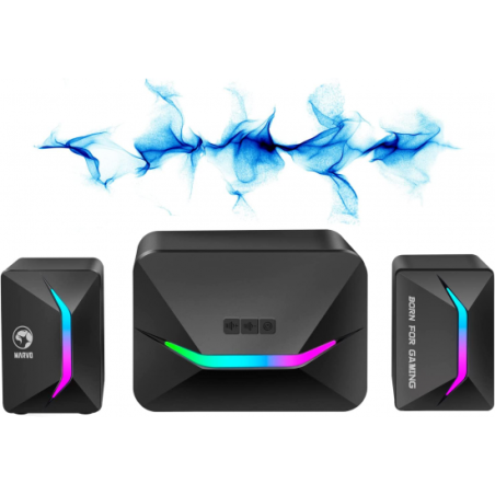 ALTAVOCES MARVO SG-235 RGB 5W+2 3W JACK USB